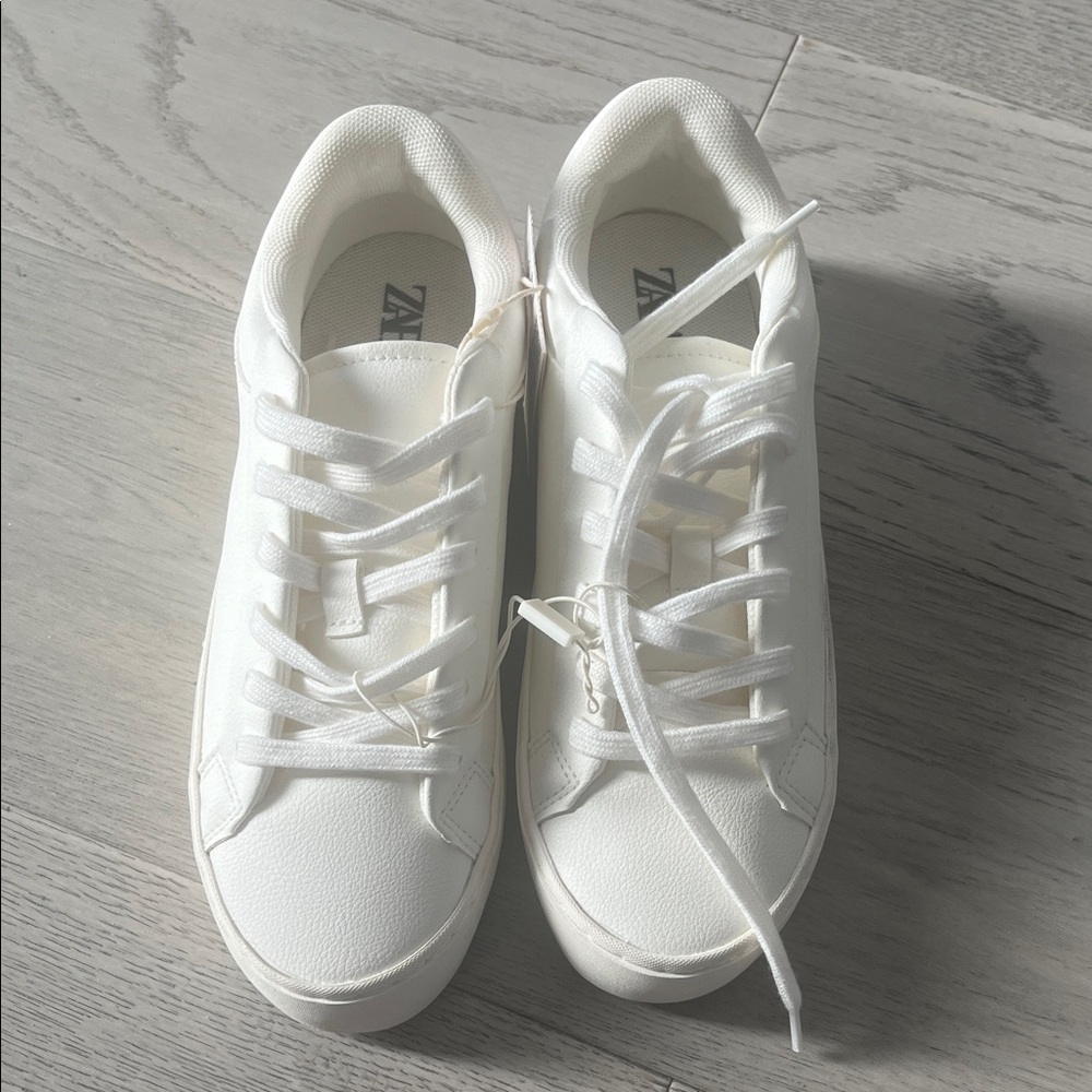 Zara Kids Classic White Sneakers